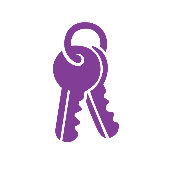 Purple Keys Icon PNG image