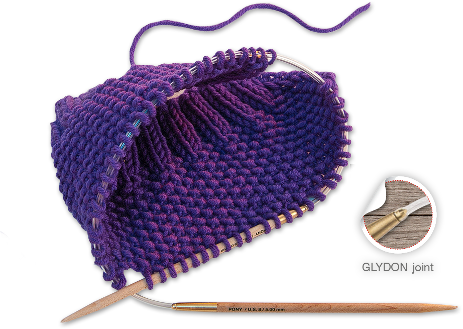 Purple Knitting Project In Progress PNG image