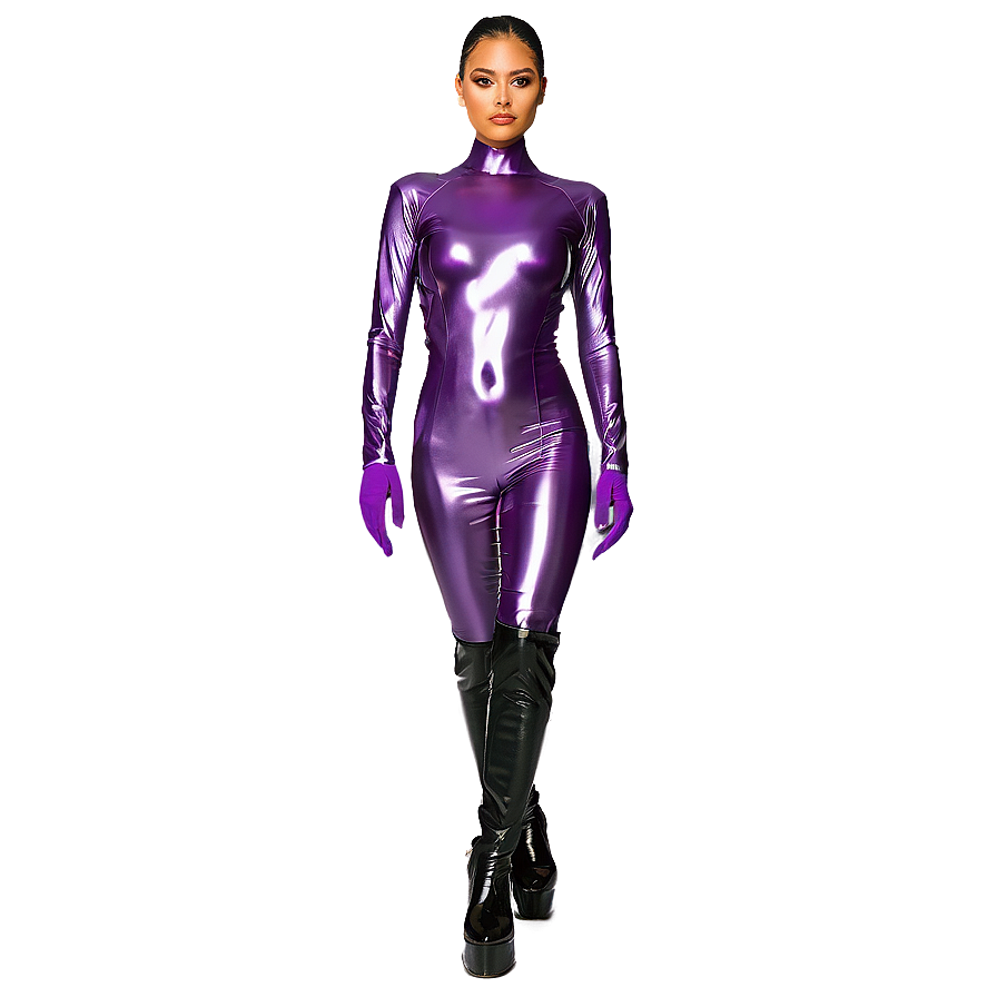 Purple Latex Dress Png 06292024 PNG image