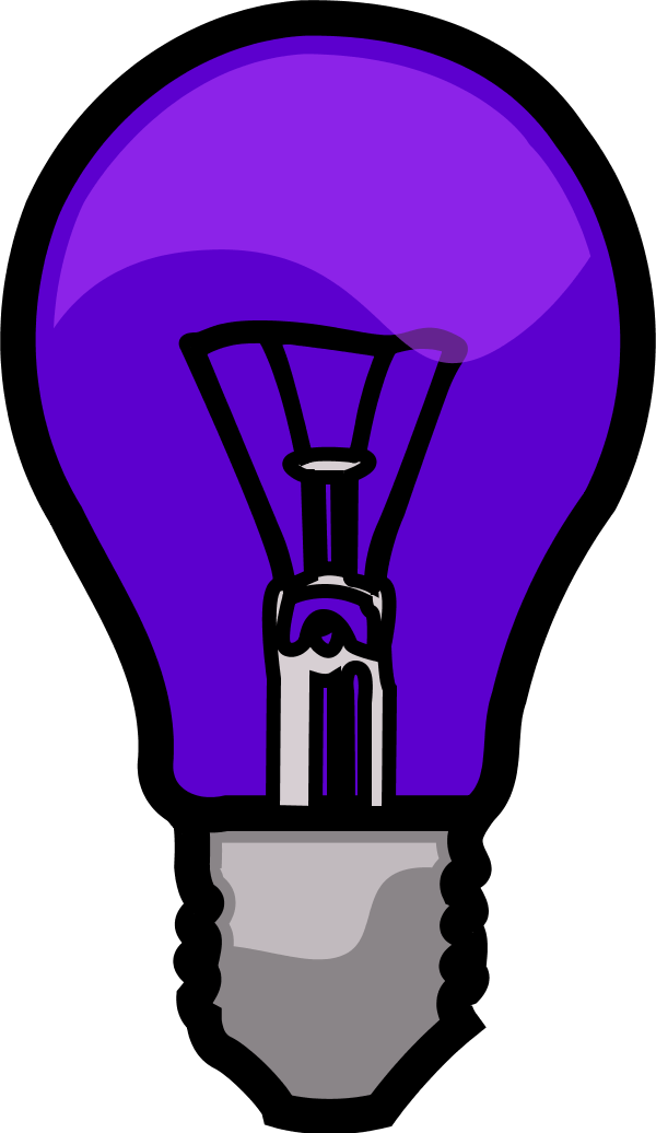 Purple Light Bulb Idea Concept PNG image