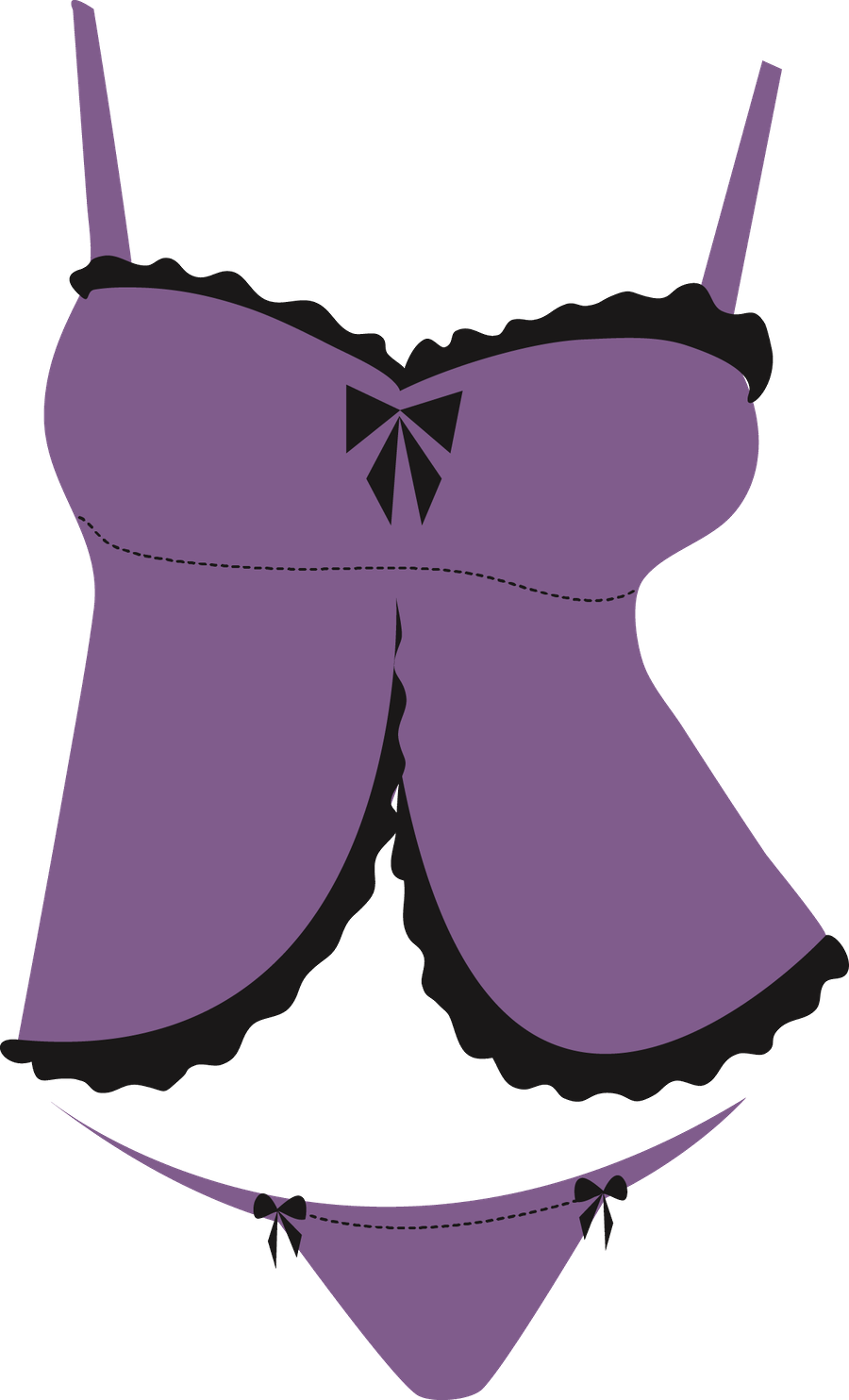 Purple Lingerie Set Graphic PNG image