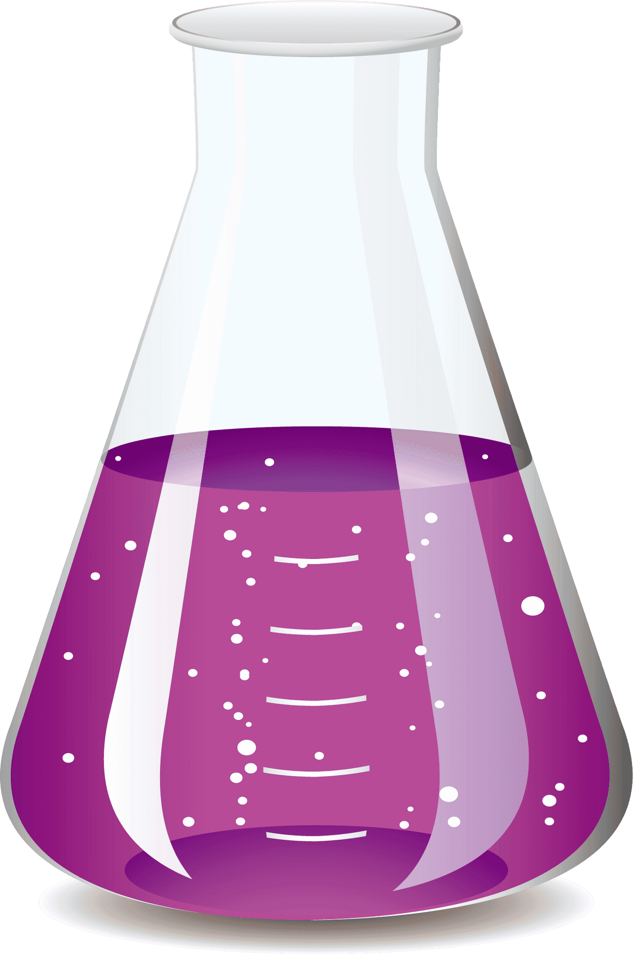 Purple Liquid Erlenmeyer Flask PNG image