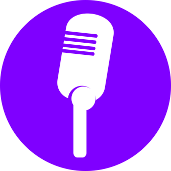 Purple Microphone Icon PNG image