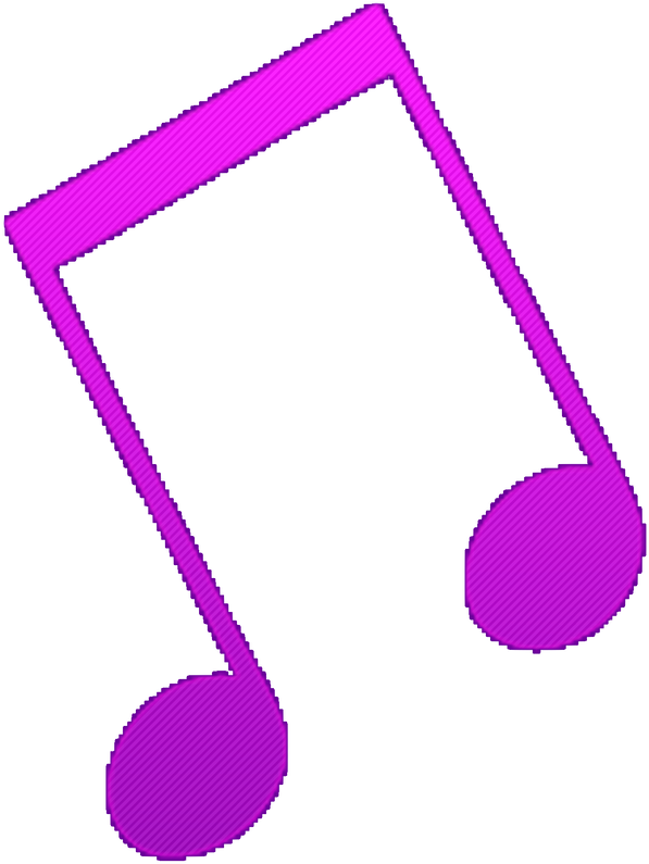 Purple Music Note Graphic PNG image