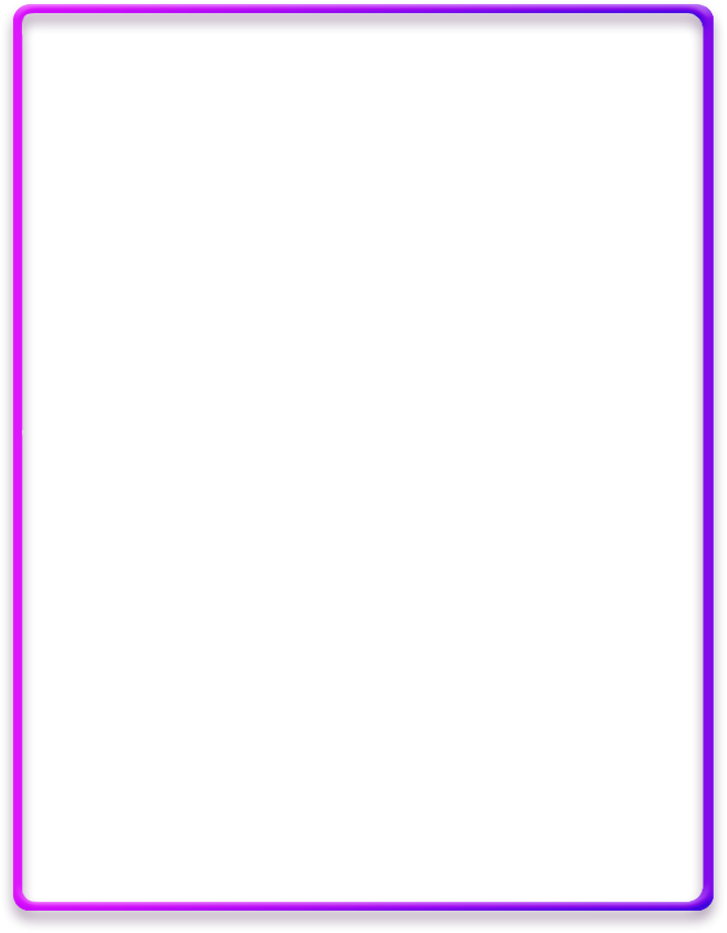 Purple Neon Outline Frame PNG image