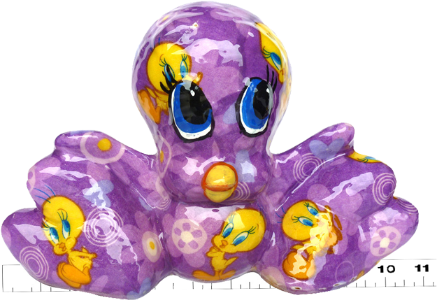 Purple Octopus Tweety Plush PNG image