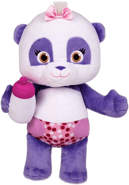 Purple Panda Plush Toy PNG image