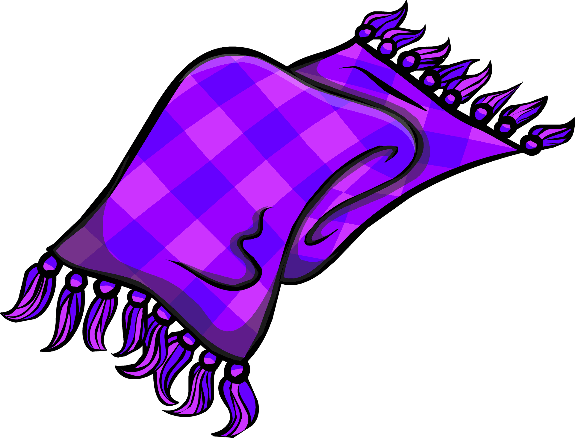 Purple Plaid Scarf Illustration PNG image