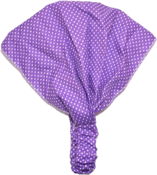 Purple Polka Dot Head Bandana PNG image