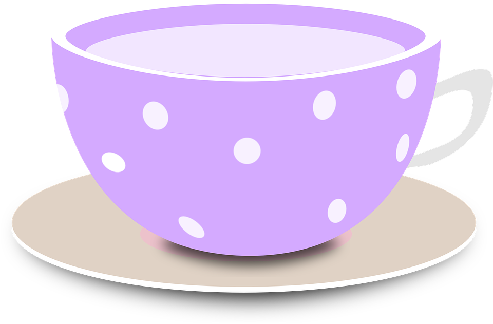 Purple Polka Dot Teacup PNG image