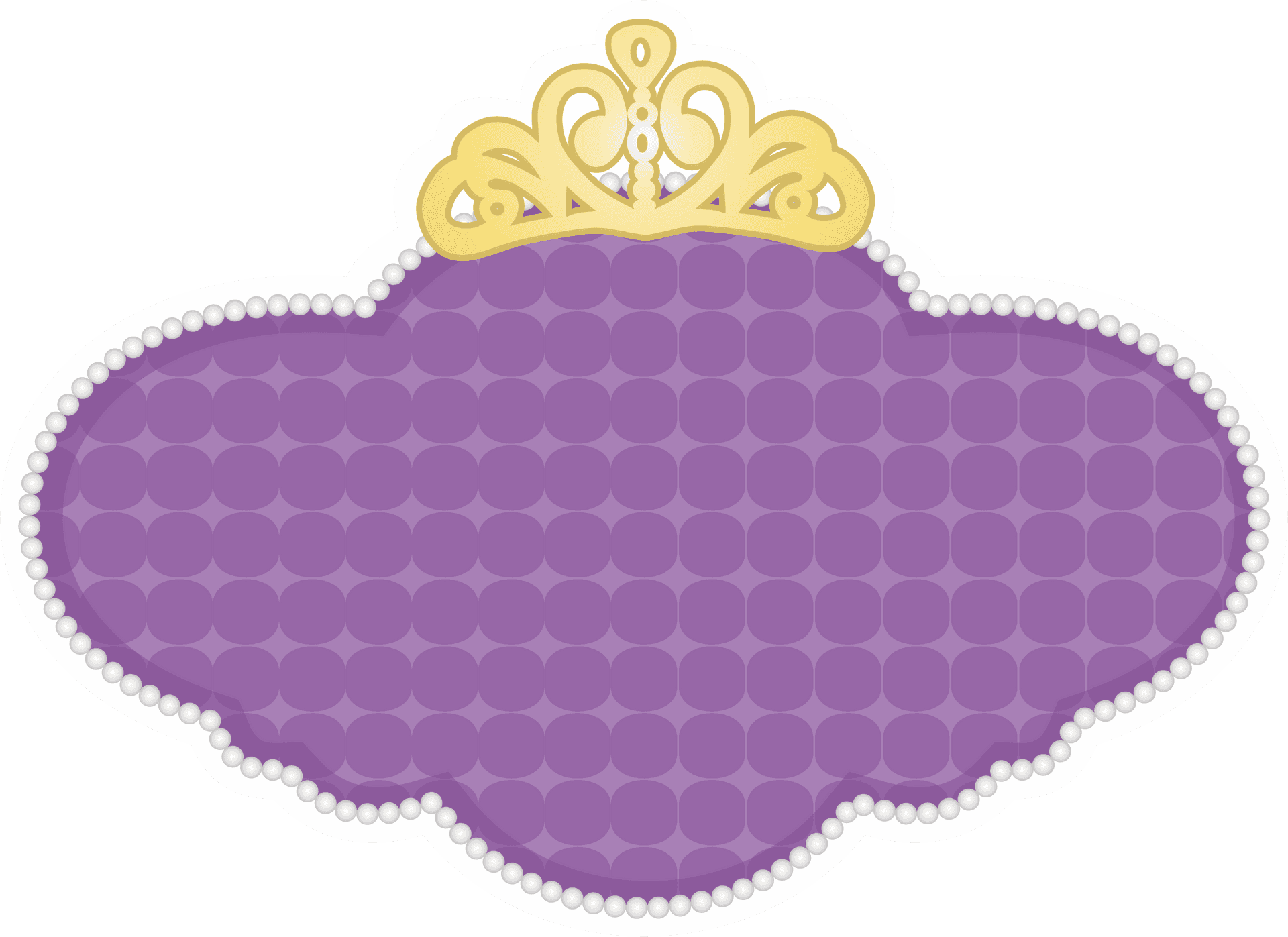 Purple Princess Frame Graphic PNG image