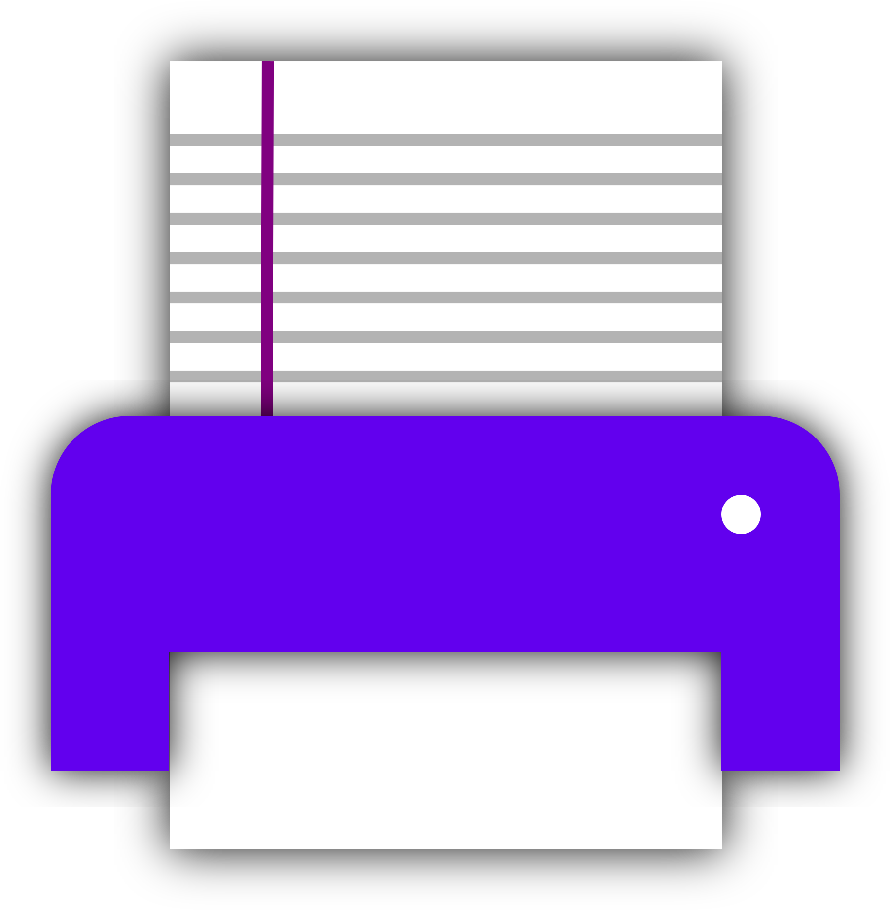 Purple Printer Icon PNG image