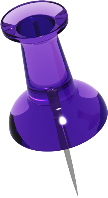 Purple Push Pin3 D Rendering PNG image