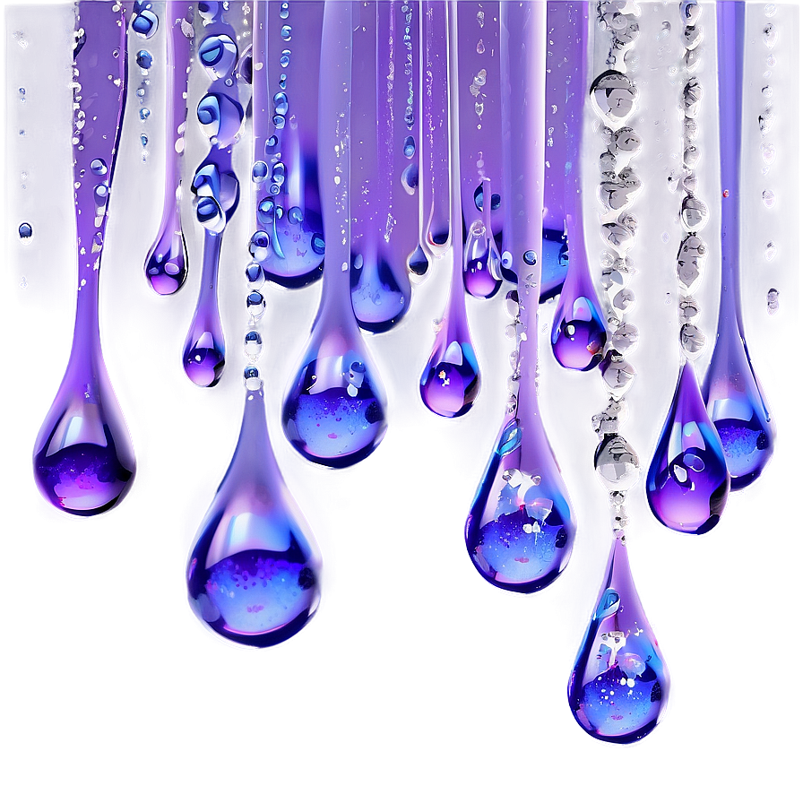 Purple Rain Droplets Effect Png 50 PNG image