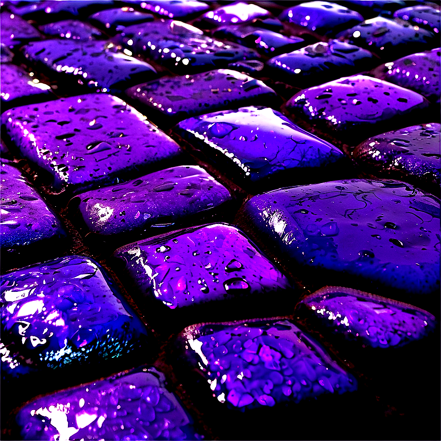 Purple Rain On Cobblestone Png Xkl PNG image