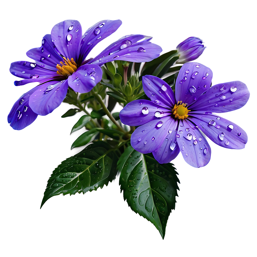 Purple Rain Over Flowers Png 06252024 PNG image