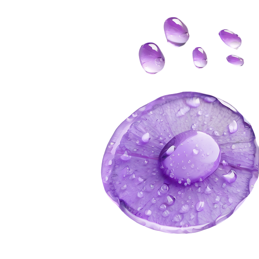 Purple Raindrops On Petals Png 06252024 PNG image