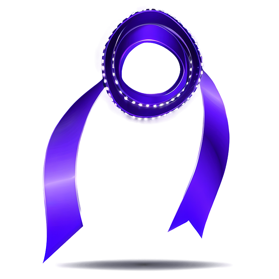 Purple Ribbon Clipart Png 06242024 PNG image