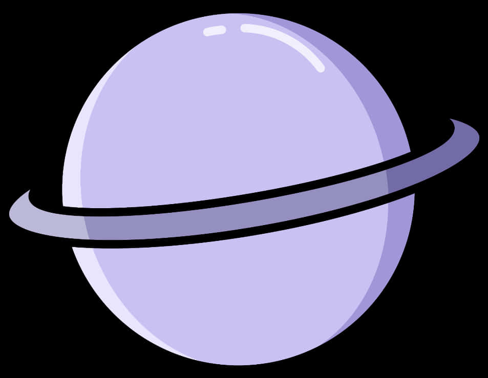Purple Ringed Planet Illustration PNG image