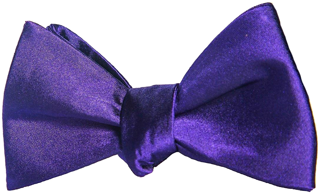 Purple Satin Bow Tie PNG image