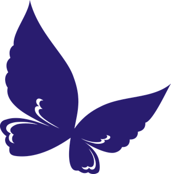 Purple Silhouette Butterfly PNG image