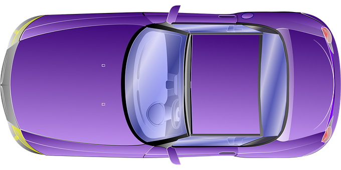 Purple Sports Car Top View PNG image