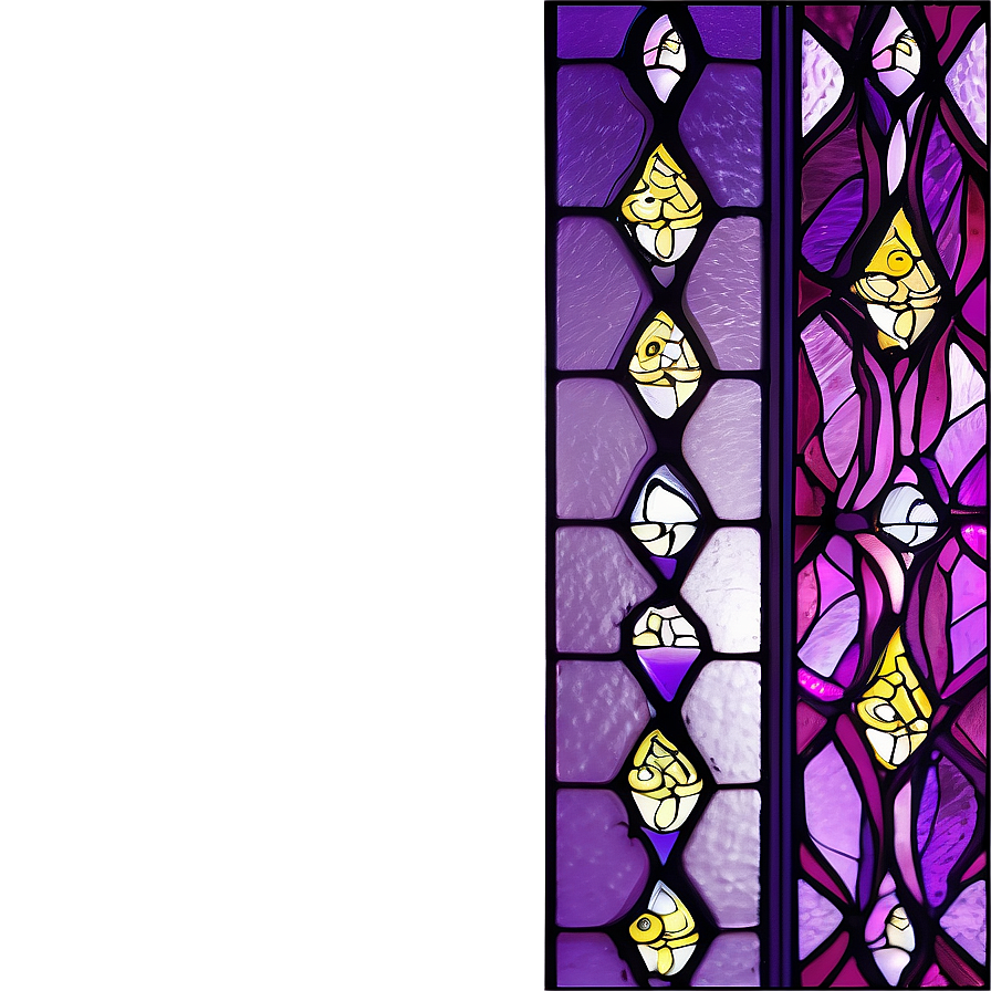 Purple Stained Glass Border Png Nre PNG image