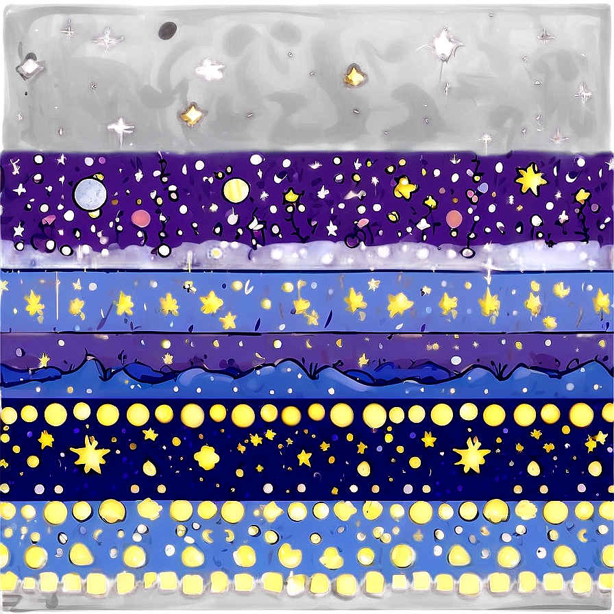 Purple Starry Night Border Png 06262024 PNG image