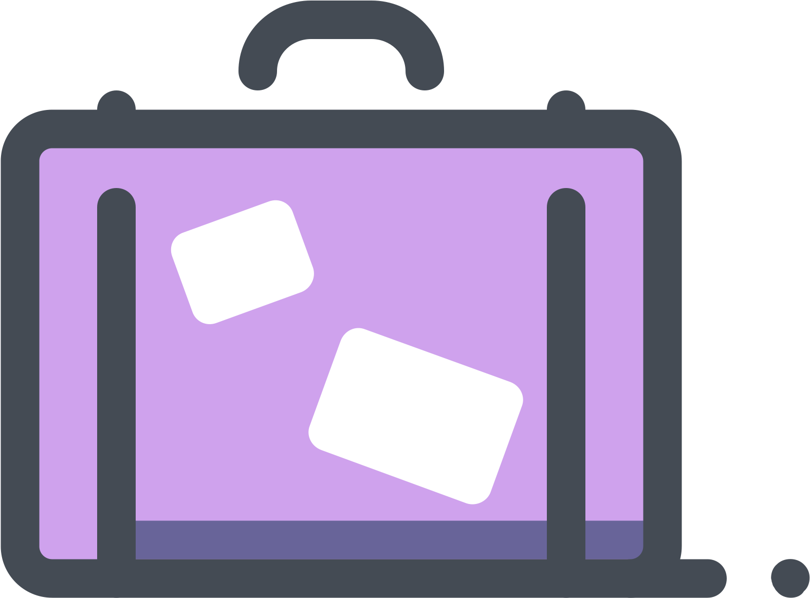 Purple Suitcase Icon PNG image