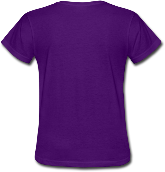 Purple T Shirt Back View PNG image