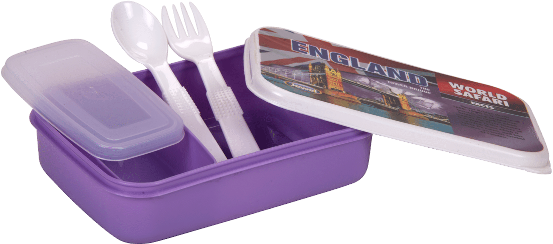 Purple Tiffin Boxwith England Theme PNG image