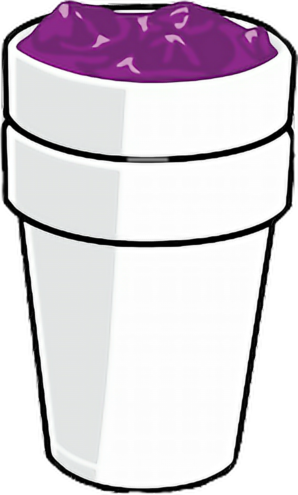 Purple Top Disposable Cup PNG image