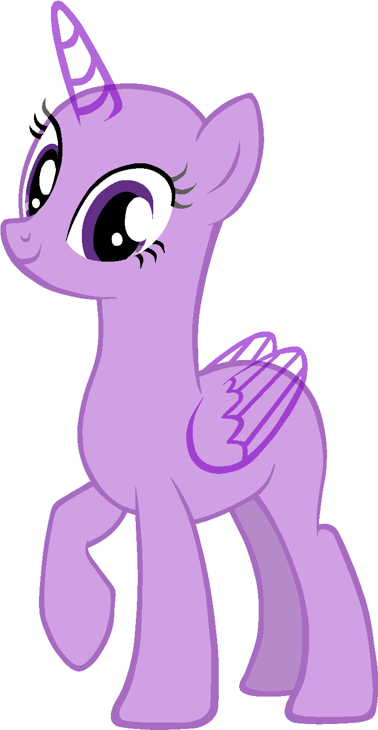 Purple Unicorn Cartoon Character PNG image