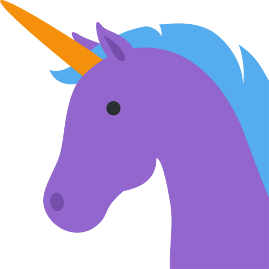 Purple Unicorn Graphic PNG image
