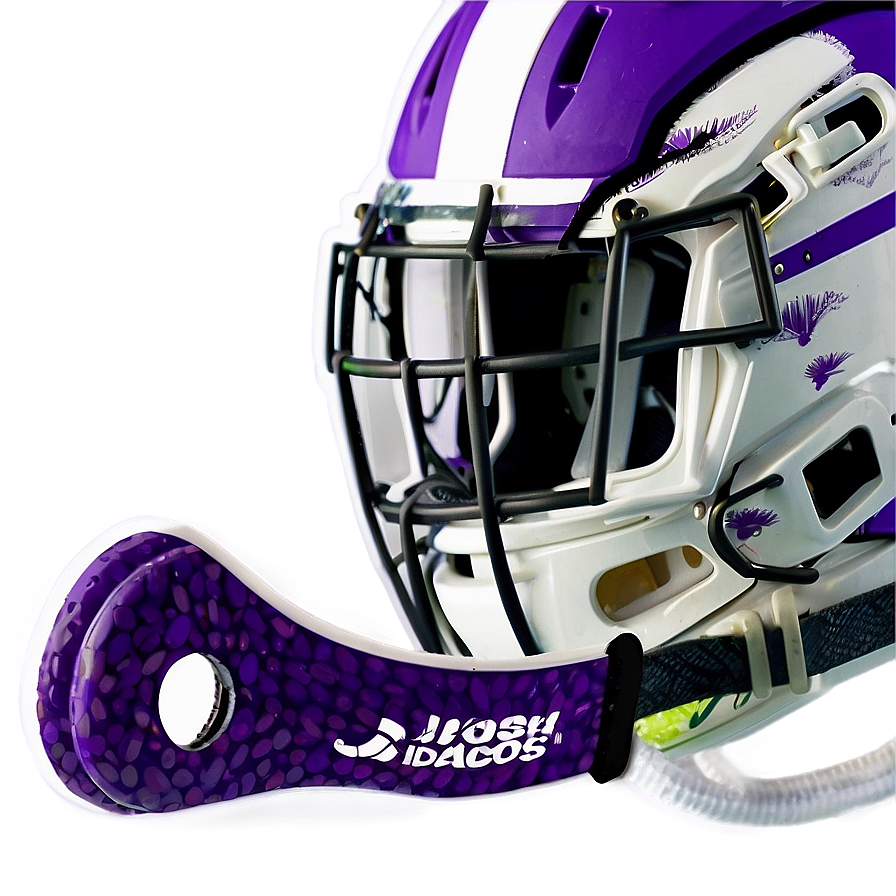 Purple White Football Helmet Mouthguard Josh Jacobs PNG image