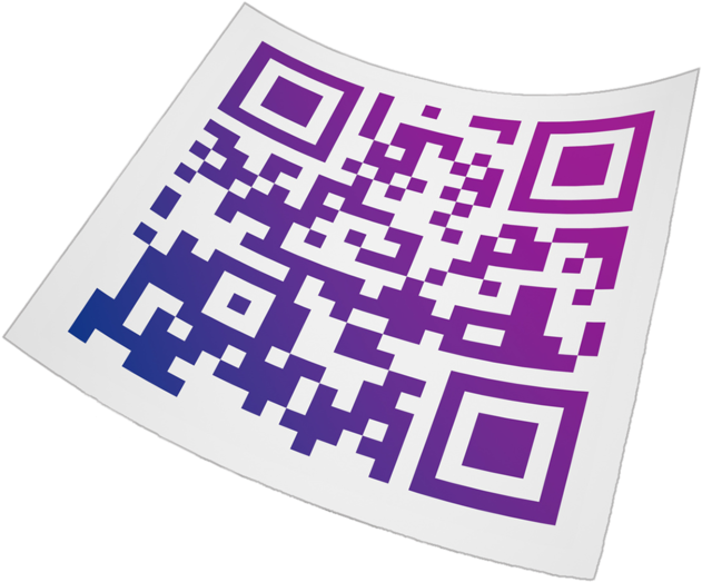 Purple White Q R Code Graphic PNG image