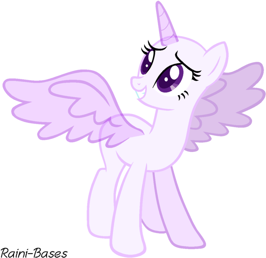 Purple Winged Unicorn M L P Base PNG image