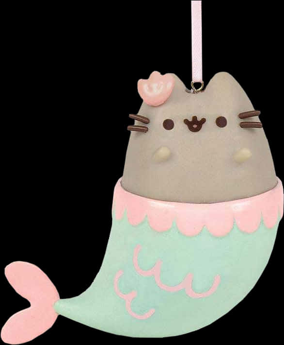 Pusheen Mermaid Ornament PNG image