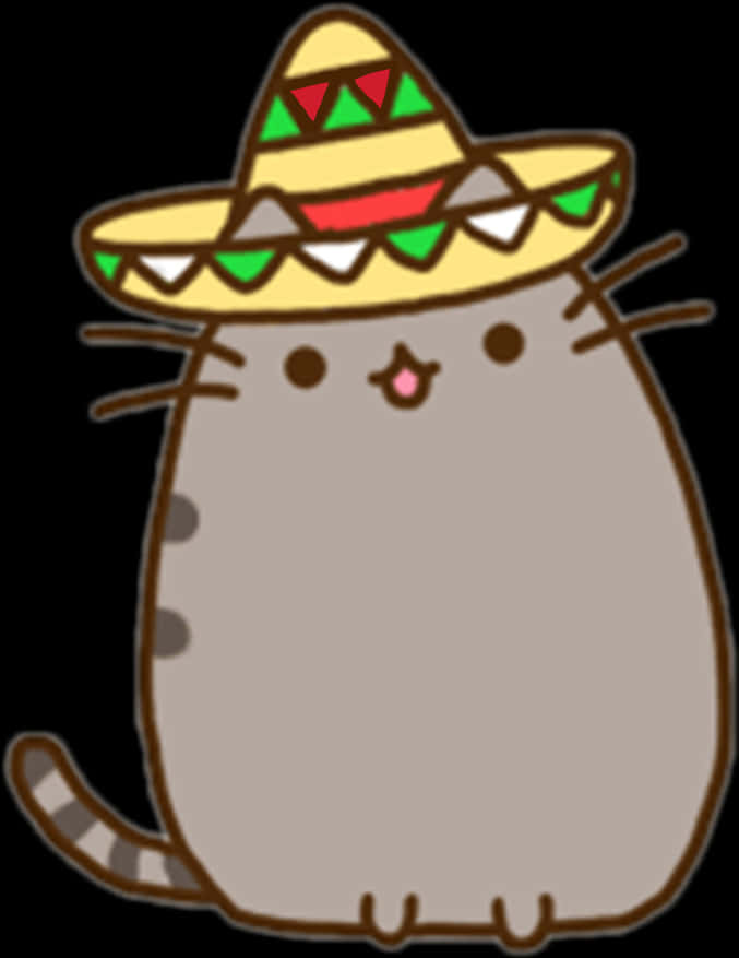 Pusheen_with_ Sombrero.png PNG image