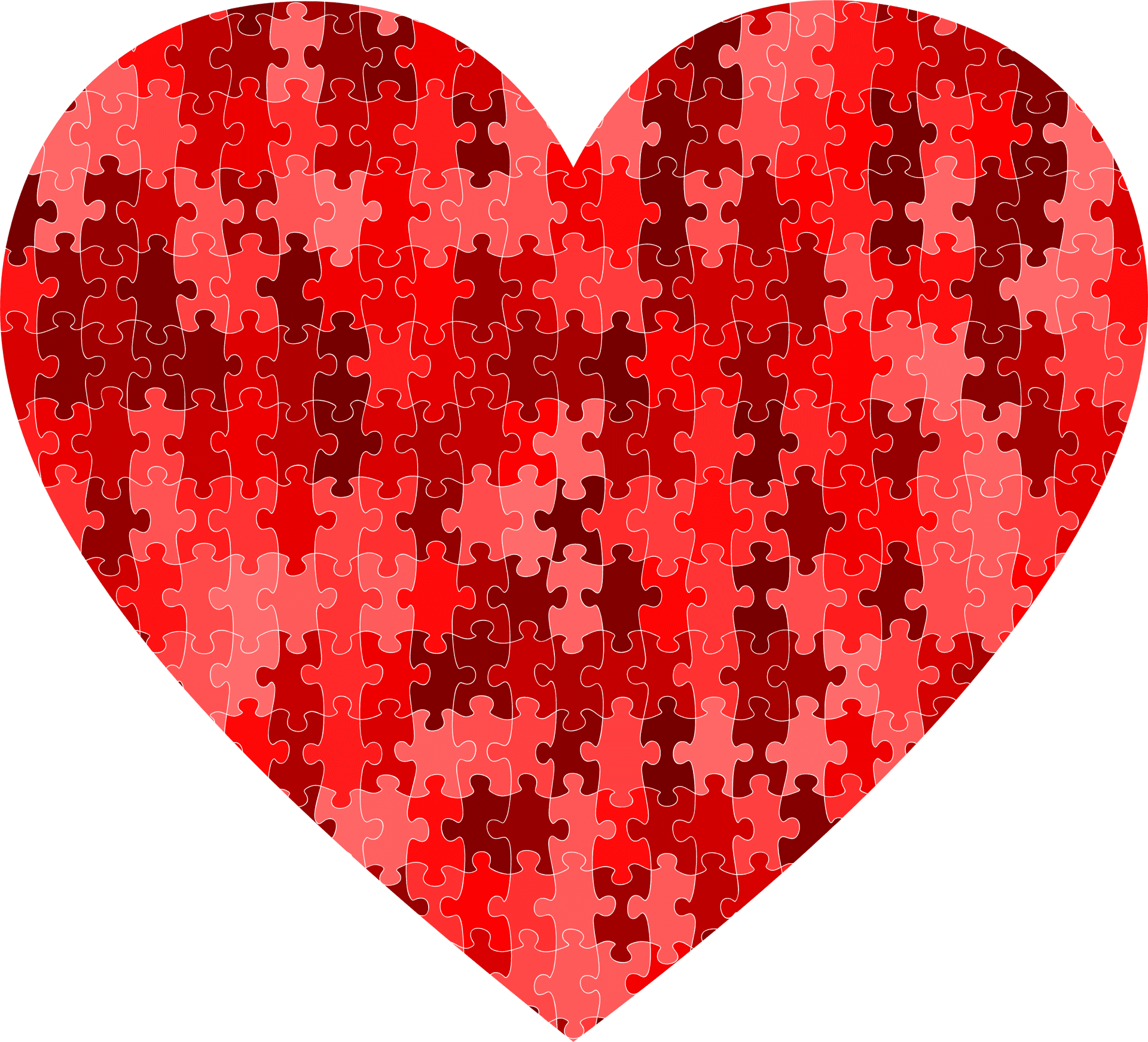 Puzzle Heart Vector Graphic PNG image