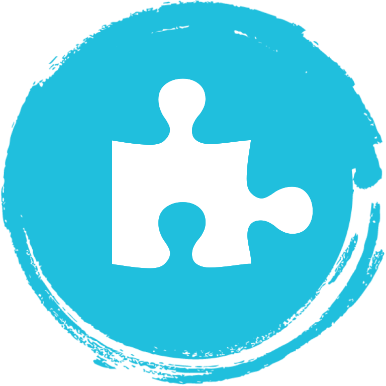 Puzzle Piece Icon Blue Background PNG image