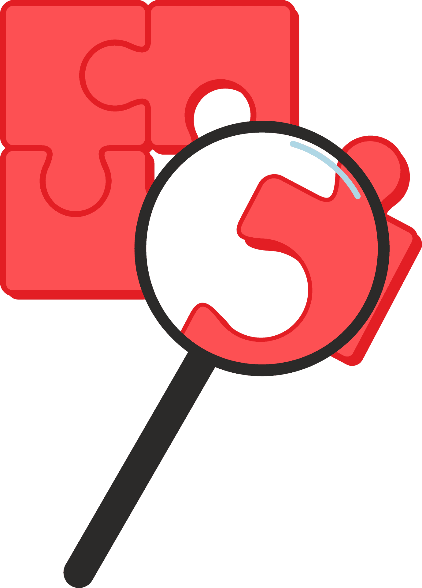 Puzzle Piece Search Concept PNG image