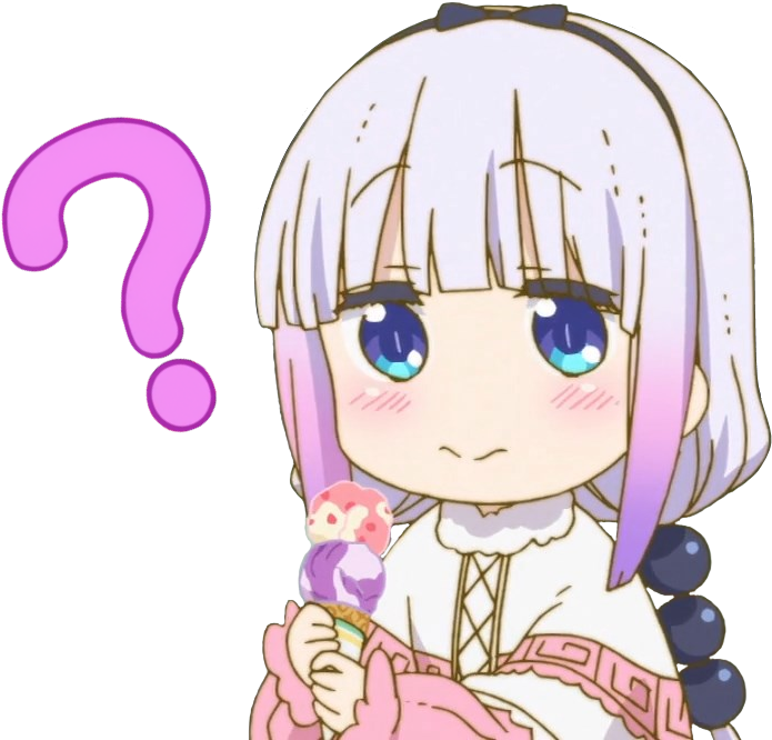 Puzzled Anime Characterwith Question Mark PNG image