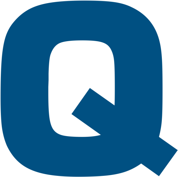 Q Logo Blue Background PNG image