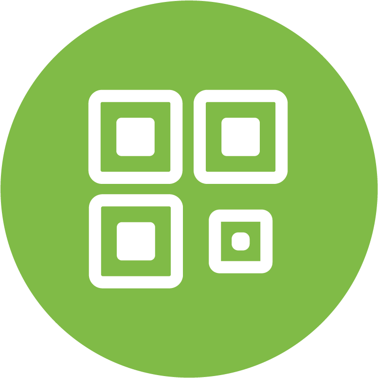 Q R Code Symbol Green Background PNG image