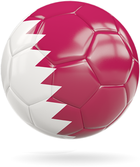Qatar Flag Football Design PNG image