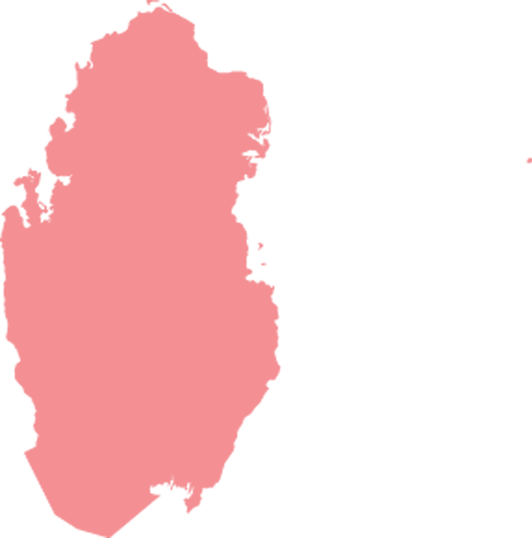 Qatar Map Silhouette Pink PNG image