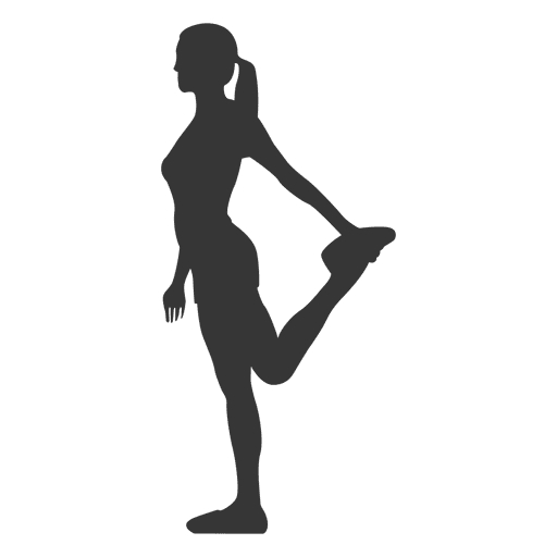 Quadriceps Stretch Silhouette PNG image