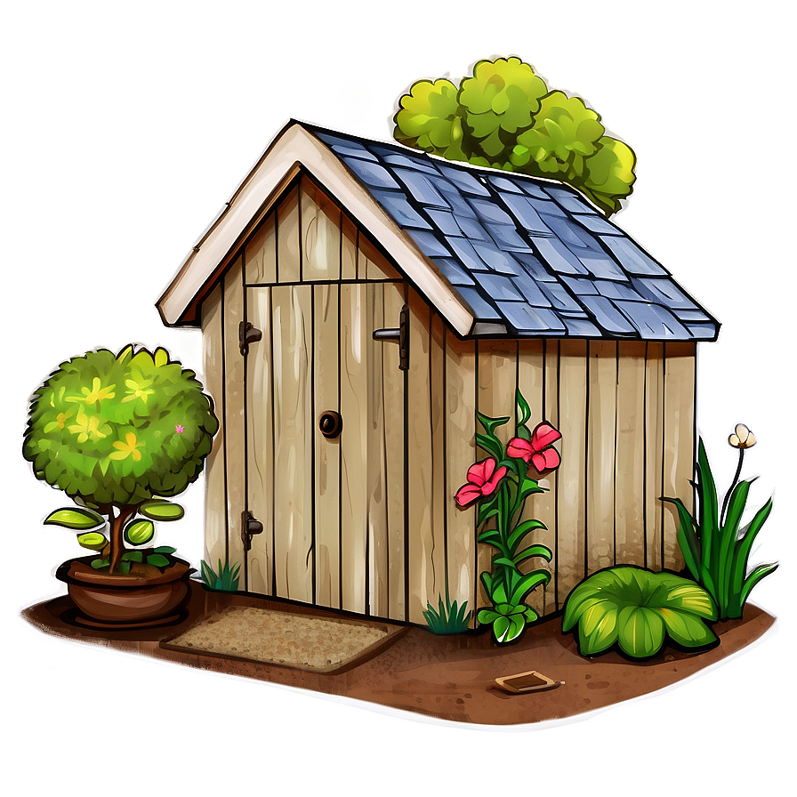 Quaint Garden Outhouse Png Xcy78 PNG image