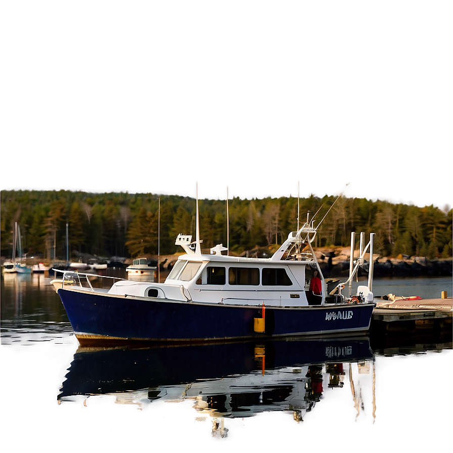 Quaint Maine Fishing Harbor Png 9 PNG image